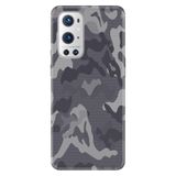Senada Oneplus 9 Pro ile Uyumlu Kılıf Resimli Desenli Silikon Gri Kamuflaj