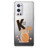 Senada Oneplus 9 Pro ile Uyumlu Kılıf Resimli Desenli Silikon Kedili K Harfi