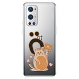Senada Oneplus 9 Pro ile Uyumlu Kılıf Resimli Desenli Silikon Kedili O Harfi