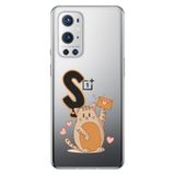Senada Oneplus 9 Pro ile Uyumlu Kılıf Resimli Desenli Silikon Kedili Ş Harfi