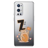 Senada Oneplus 9 Pro ile Uyumlu Kılıf Resimli Desenli Silikon Kedili Z Harfi