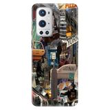 Senada Oneplus 9 Pro ile Uyumlu Kılıf Resimli Desenli Silikon Newyork Retro