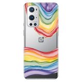 Senada Oneplus 9 Pro ile Uyumlu Kılıf Resimli Desenli Silikon Rainbow Ametist