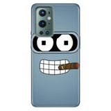 Senada Oneplus 9 Pro İle Uyumlu Kılıf Silikon Desenli Tam Koruma Resimli Kapak Robot Smoke