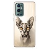 Senada Oneplus 9 Pro İle Uyumlu Kılıf Silikon Desenli Tam Koruma Resimli Kapak Sfenks Kedi