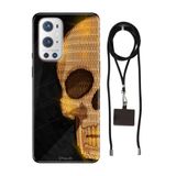 Senada Oneplus 9 Pro ile Uyumlu Kılıf Skull Art Desenli Silikon İpli Boyun Askı Aparatı