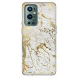 Senada Oneplus 9 Pro ile Uyumlu Kılıf Tioserisi Resimli Silikon Altın Mermer