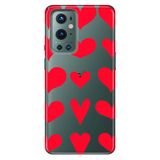 Senada Oneplus 9 Pro ile Uyumlu Kılıf Tioserisi Resimli Silikon Kırmızı Kalpler