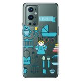 Senada Oneplus 9 Pro ile Uyumlu Kılıf Tioserisi Resimli Silikon Mavi Bebek