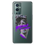 Senada Oneplus 9 Pro ile Uyumlu Kılıf Tioserisi Resimli Silikon Mor Heykel