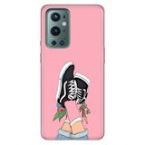 Senada Oneplus 9 Pro ile Uyumlu Kılıf Tioserisi Resimli Silikon Pembe Kolej