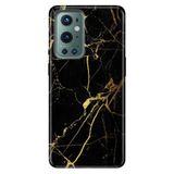 Senada Oneplus 9 Pro ile Uyumlu Kılıf Tioserisi Resimli Silikon Sarı Siyah Mermer