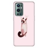 Senada Oneplus 9 Pro ile Uyumlu Kılıf Tioserisi Resimli Silikon Siyam Kedi