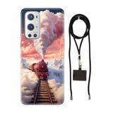 Senada Oneplus 9 Pro ile Uyumlu Kılıf Tren Desenli Silikon İpli Boyun Askı Aparatı