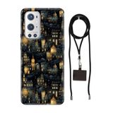 Senada Oneplus 9 Pro ile Uyumlu Kılıf Viyana Desenli Silikon İpli Boyun Askı Aparatı