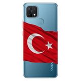 Senada Oppo A15S İle Uyumlu Kılıf Silikon Desenli Tam Koruma Resimli Kapak Al Bayrak