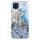 Senada Oppo A15S İle Uyumlu Kılıf Silikon Desenli Tam Koruma Resimli Kapak Antic Marble