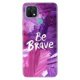 Senada Oppo A15S İle Uyumlu Kılıf Silikon Desenli Tam Koruma Resimli Kapak Be Brave