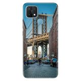 Senada Oppo A15S İle Uyumlu Kılıf Silikon Desenli Tam Koruma Resimli Kapak Brooklyn Köprüsü