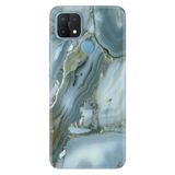 Senada Oppo A15S İle Uyumlu Kılıf Silikon Desenli Tam Koruma Resimli Kapak Carlo Mermer