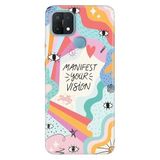 Senada Oppo A15S İle Uyumlu Kılıf Silikon Desenli Tam Koruma Resimli Kapak Manifest Your Vision