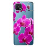 Senada Oppo A15S İle Uyumlu Kılıf Silikon Desenli Tam Koruma Resimli Kapak Mor Orkide