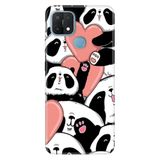 Senada Oppo A15S İle Uyumlu Kılıf Silikon Desenli Tam Koruma Resimli Kapak Sevimli Panda