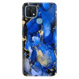 Senada Oppo A15S İle Uyumlu Kılıf Silikon Desenli Tam Koruma Resimli Kapak Simli Ametist Taşı