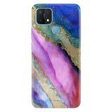Senada Oppo A15S İle Uyumlu Kılıf Silikon Desenli Tam Koruma Resimli Kapak Soho Mermer