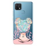Senada Oppo A15S İle Uyumlu Kılıf Silikon Desenli Tam Koruma Resimli Kapak Uzaydan Gelen Kız