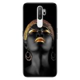 Senada Oppo A5 A9 2020 İle Uyumlu Kılıf Silikon Desenli Tam Koruma Resimli Kapak Afrikalı Kız