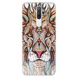 Senada Oppo A5 A9 2020 İle Uyumlu Kılıf Silikon Desenli Tam Koruma Resimli Kapak Aslan Mandala