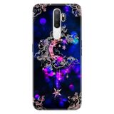 Senada Oppo A5 A9 2020 İle Uyumlu Kılıf Silikon Desenli Tam Koruma Resimli Kapak Ayyıldız Neon Mandala