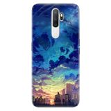 Senada Oppo A5 A9 2020 İle Uyumlu Kılıf Silikon Desenli Tam Koruma Resimli Kapak Cloud City