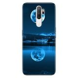 Senada Oppo A5 A9 2020 İle Uyumlu Kılıf Silikon Desenli Tam Koruma Resimli Kapak Dolunay Deniz