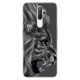 Senada Oppo A5 A9 2020 İle Uyumlu Kılıf Silikon Desenli Tam Koruma Resimli Kapak Kara Aslan