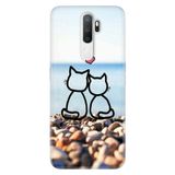 Senada Oppo A5 A9 2020 İle Uyumlu Kılıf Silikon Desenli Tam Koruma Resimli Kapak Kedilerin Aşkı