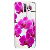 Senada Oppo A5 A9 2020 İle Uyumlu Kılıf Silikon Desenli Tam Koruma Resimli Kapak Mor Orkide