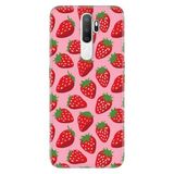 Senada Oppo A5 A9 2020 İle Uyumlu Kılıf Silikon Desenli Tam Koruma Resimli Kapak Tatlı Çilek