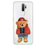 Senada Oppo A5 A9 2020 İle Uyumlu Kılıf Silikon Desenli Tam Koruma Resimli Kapak Teddybear
