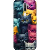 Senada Oppo A5 - A9 2020 Kılıf Desenli Baskılı Tpu Rubber Kapak Kedi Ordusu - 001-Renkli