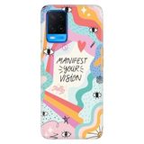 Senada Oppo A54 4G İle Uyumlu Kılıf Silikon Desenli Tam Koruma Resimli Kapak Manifest Your Vision