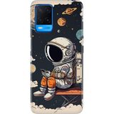 Senada Oppo A54 4g Kılıf Desenli Baskılı Tpu Rubber Kapak Astro - 001-Renkli
