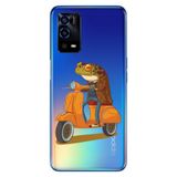 Senada Oppo A55 4G ile Uyumlu Kılıf Resimli Desenli Silikon Gezgin Kurbağa