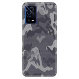 Senada Oppo A55 4G ile Uyumlu Kılıf Resimli Desenli Silikon Gri Kamuflaj
