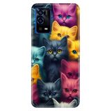 Senada Oppo A55 4G ile Uyumlu Kılıf Resimli Desenli Silikon Kedicikler