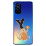 Senada Oppo A55 4G ile Uyumlu Kılıf Resimli Desenli Silikon Kedili Y Harfi