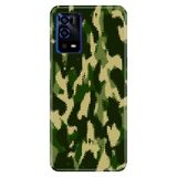 Senada Oppo A55 4G ile Uyumlu Kılıf Resimli Desenli Silikon Koyu Kamuflaj