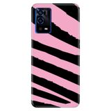 Senada Oppo A55 4G ile Uyumlu Kılıf Resimli Desenli Silikon Pembe Siyah