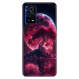 Senada Oppo A55 4G ile Uyumlu Kılıf Resimli Desenli Silikon Red World